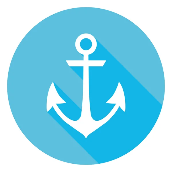 Icono del círculo de ancla marina — Vector de stock