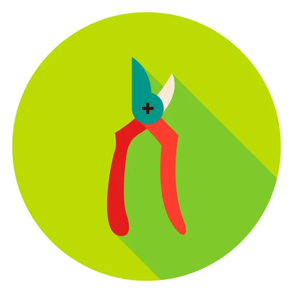 Icône cercle d'outil de sécateur de jardin — Image vectorielle