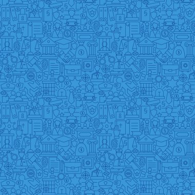 Mavi İnce Çizgi Hukuk ve Adalet Dikişsiz Desen