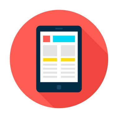 Tablet Açılış Sayfası Düz Daire Simgesi