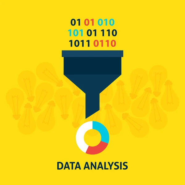 Analyse des données Concept plat — Image vectorielle