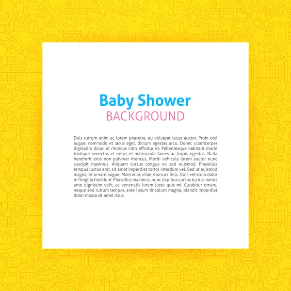 Papírové šablony Baby sprcha linie umění pozadí — Stockový vektor