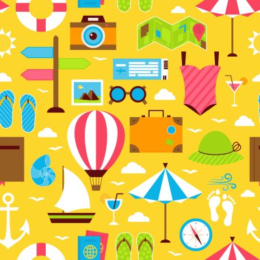 Sarı Yaz seyahat etmek yolculuk döşeme deseni
