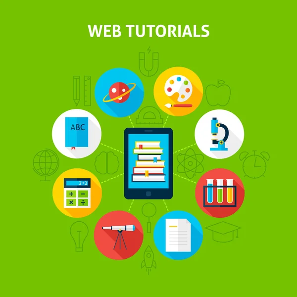 Tutorial Web Concetto infografico — Vettoriale Stock