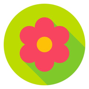 Bahçe çiçek daire simgesi