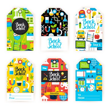 Geri okul hediye etiketi ayarlamak için