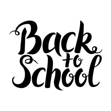 Beyaz yazı okula siyah arka