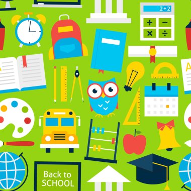 Yeşil döşeme deseni Back to School