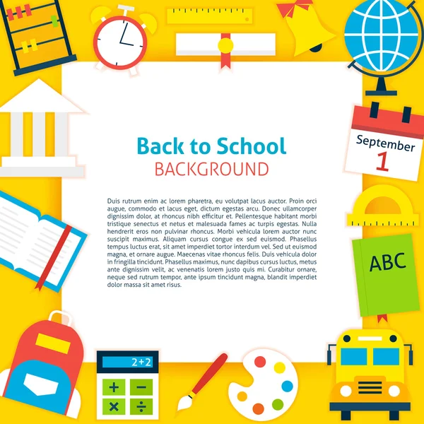 Back to School Paper Concept — Stock Vector