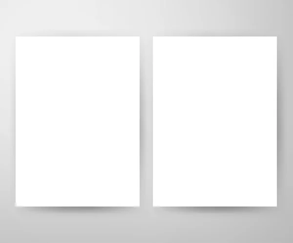 Deux affiches blanches Mockup — Image vectorielle