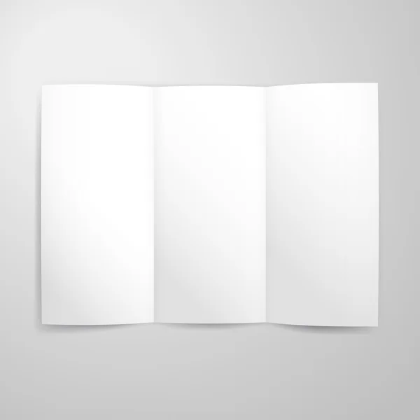 Maquette papier blanc Tri Fold — Image vectorielle