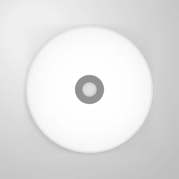 Disco compacto en blanco burla — Archivo Imágenes Vectoriales