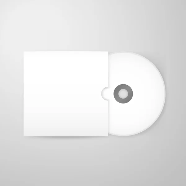 コンパクト ディスク カバーと空白のモックアップ — ストックベクタ