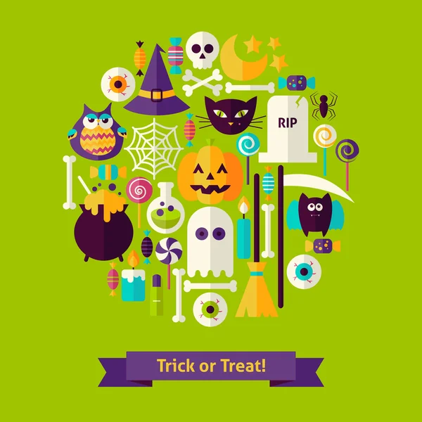 Trick or Treat Halloween koncepcja — Wektor stockowy