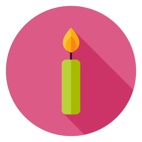 Candle Circle Icon — Stock Vector