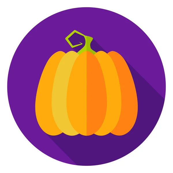 Icono del círculo de calabaza de Halloween — Vector de stock