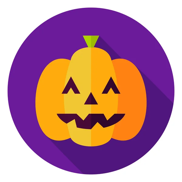 Jack O Lantern Pumpkin Circle Icon — Vector de stoc