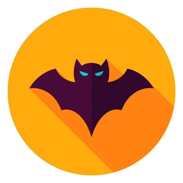 Εικονίδιο τρομακτικό κύκλο νυχτερίδα — Διανυσματικό Αρχείο