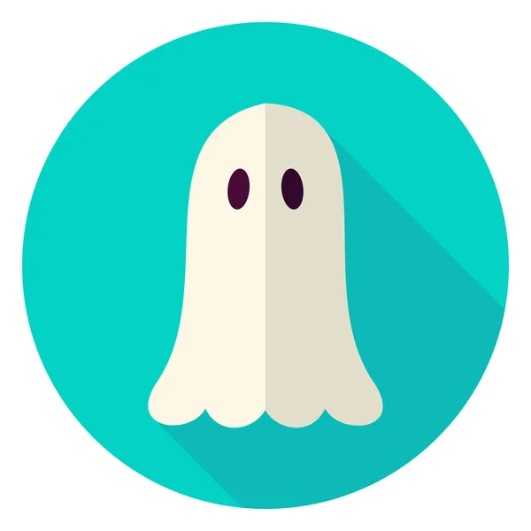 Scary Ghost Circle-ikonen — Stock vektor