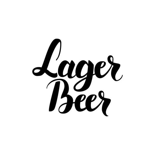 Lager Birra Lettering Card — Vettoriale Stock