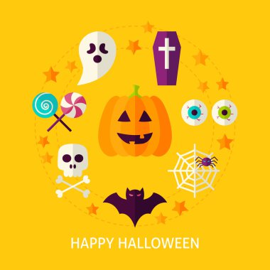 Cadılar Bayramın kutlu olsun düz kavramı