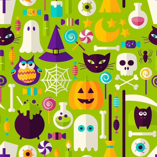 Halloween vacances modèle sans couture — Image vectorielle