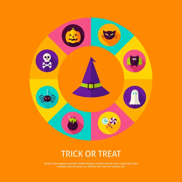 Trick or Treat Infographic Concept — Stockvector