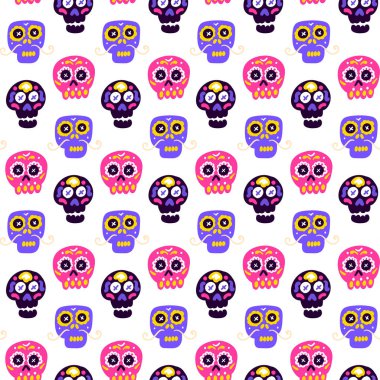 Skull Dia De Los Muertos Kusursuz Düzen