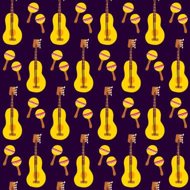 Gitar Maracas Kusursuz Desen