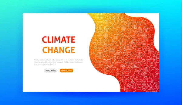 Clinate Change Landing Page — Image vectorielle