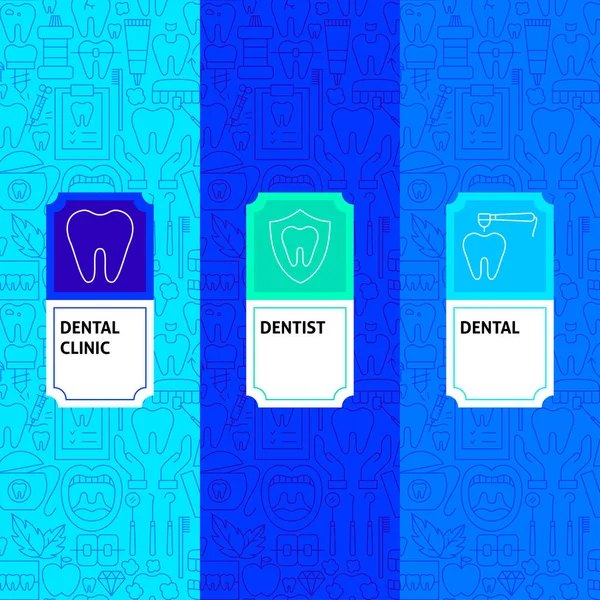 Etichette del pacchetto dentale — Vettoriale Stock
