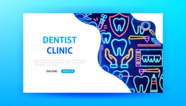 Dişçi Kliniği Neon İniş Sayfası