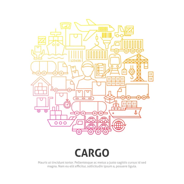 Cargo Circle Konzept — Stockvektor