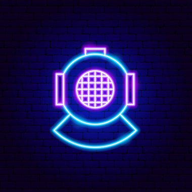 Dalış Miğferi Neon İşareti