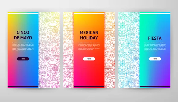 Vacanze messicane Web Design — Vettoriale Stock