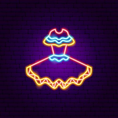 Meksika Etnik Elbise Neon İşareti