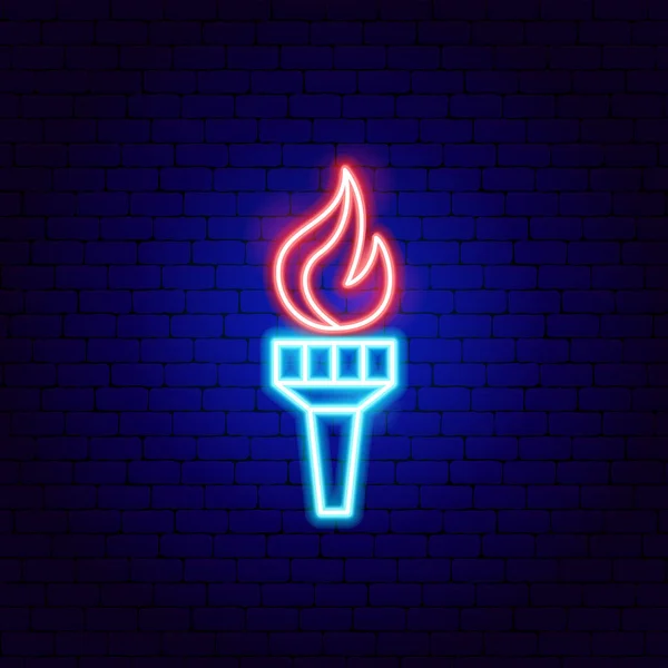 Liberty Fire néon signe — Image vectorielle
