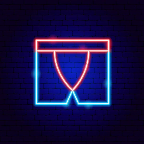 Pantalones interiores Neon Sign — Vector de stock