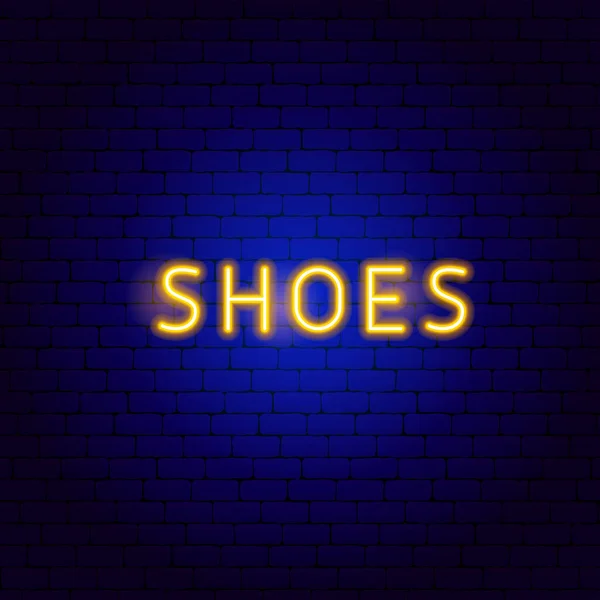 Chaussures Néon Texte — Image vectorielle