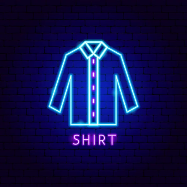 Overhemd neon label — Stockvector