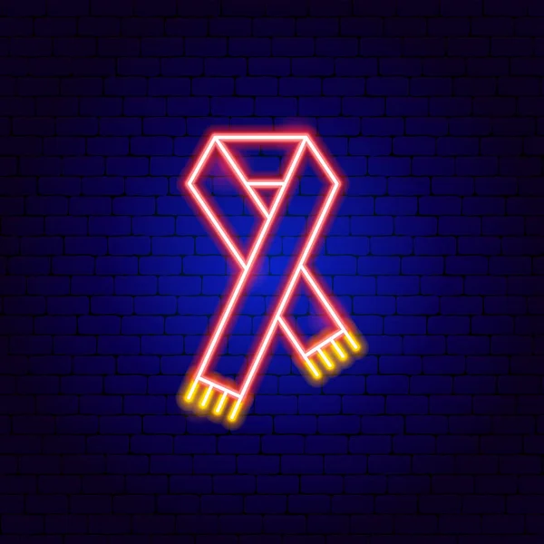 Schal Neon Sign — Stockvektor