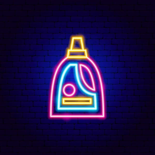 Tissu adoucissant néon signe — Image vectorielle