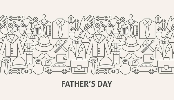 Fathers Day Banner Concept — Stock Vector