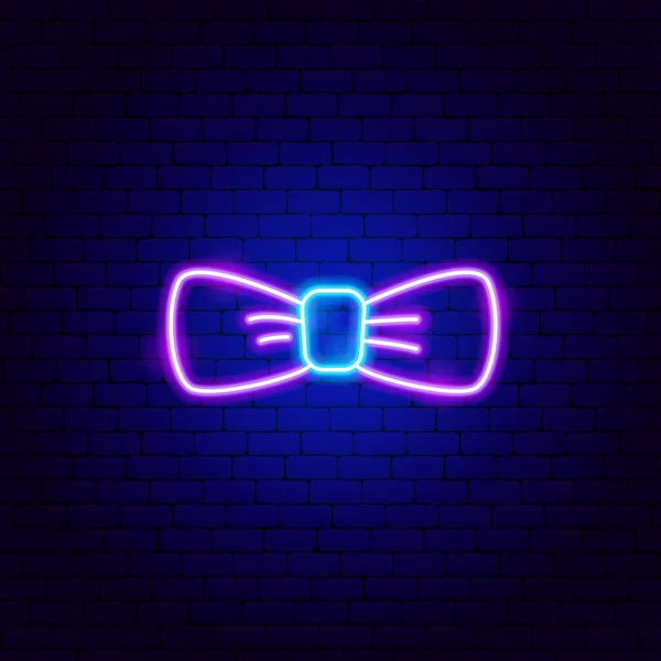 Fliege Neon Sign — Stockvektor