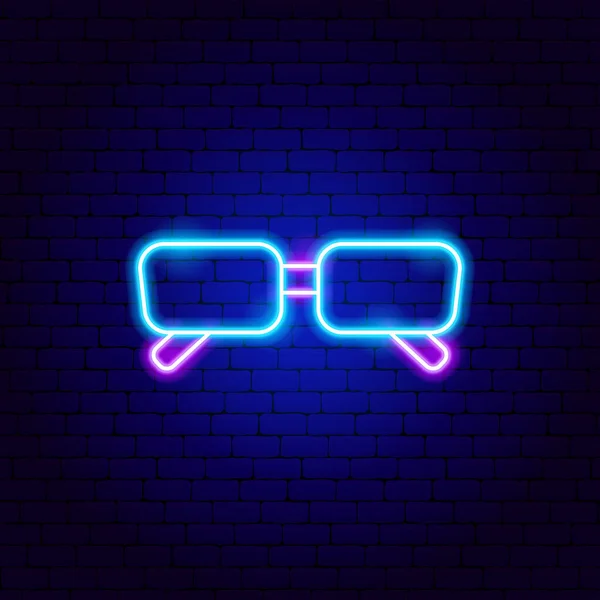 Glasögon Neonskylt Vektorgrafik