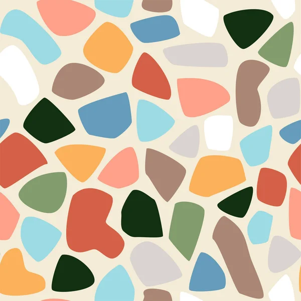 Contemporary Shapes Seamless Pattern — Vetor de Stock