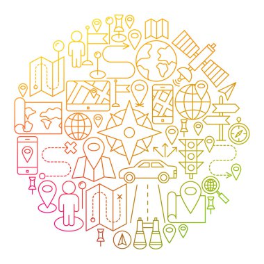 Navigasyon Satırı Simge Çemberi Tasarımı