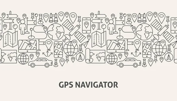 GPS Navigator Banner koncepció — Stock Vector