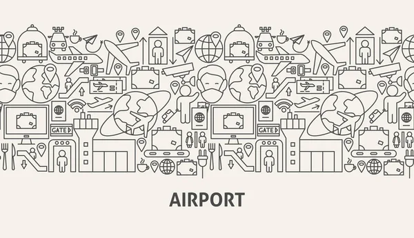 Airport Banner Concept — Stock Vector