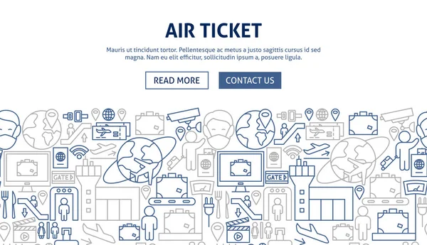 Air Ticket Banner Design —  Vetores de Stock